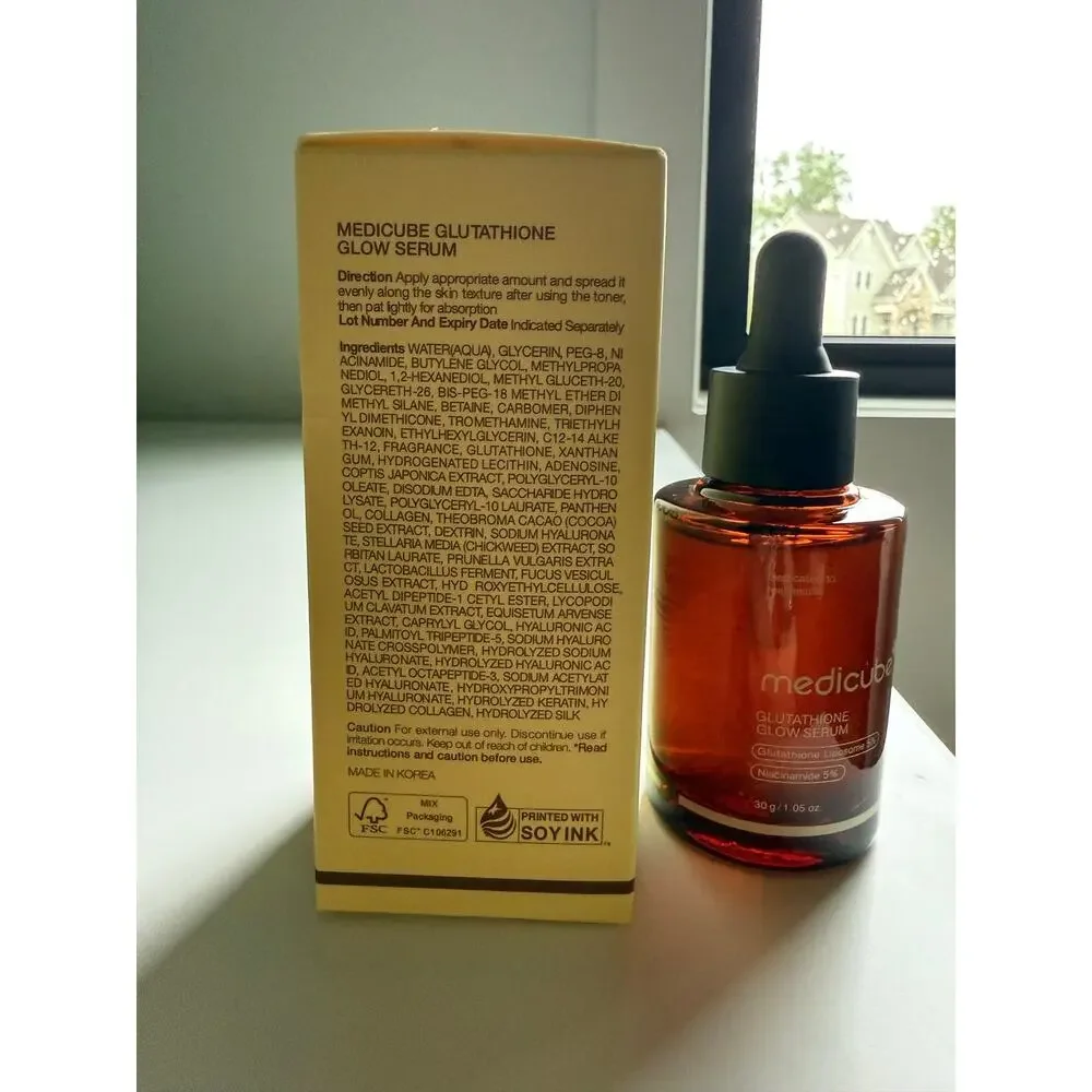 medicube glutathione niacinamide serum $52 New Glow 30g 5% K-Beauty 100% Natural Herbal Glutathione best skin care products in pakistan Size:5mg/ Vial enhancing absorption and delivering